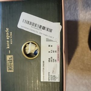 Kate Spade Keds glitter cream 9M